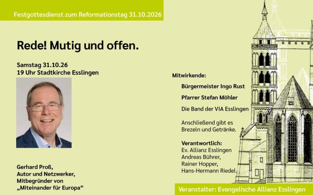 Reformationsgottesdienst am 31.10.26